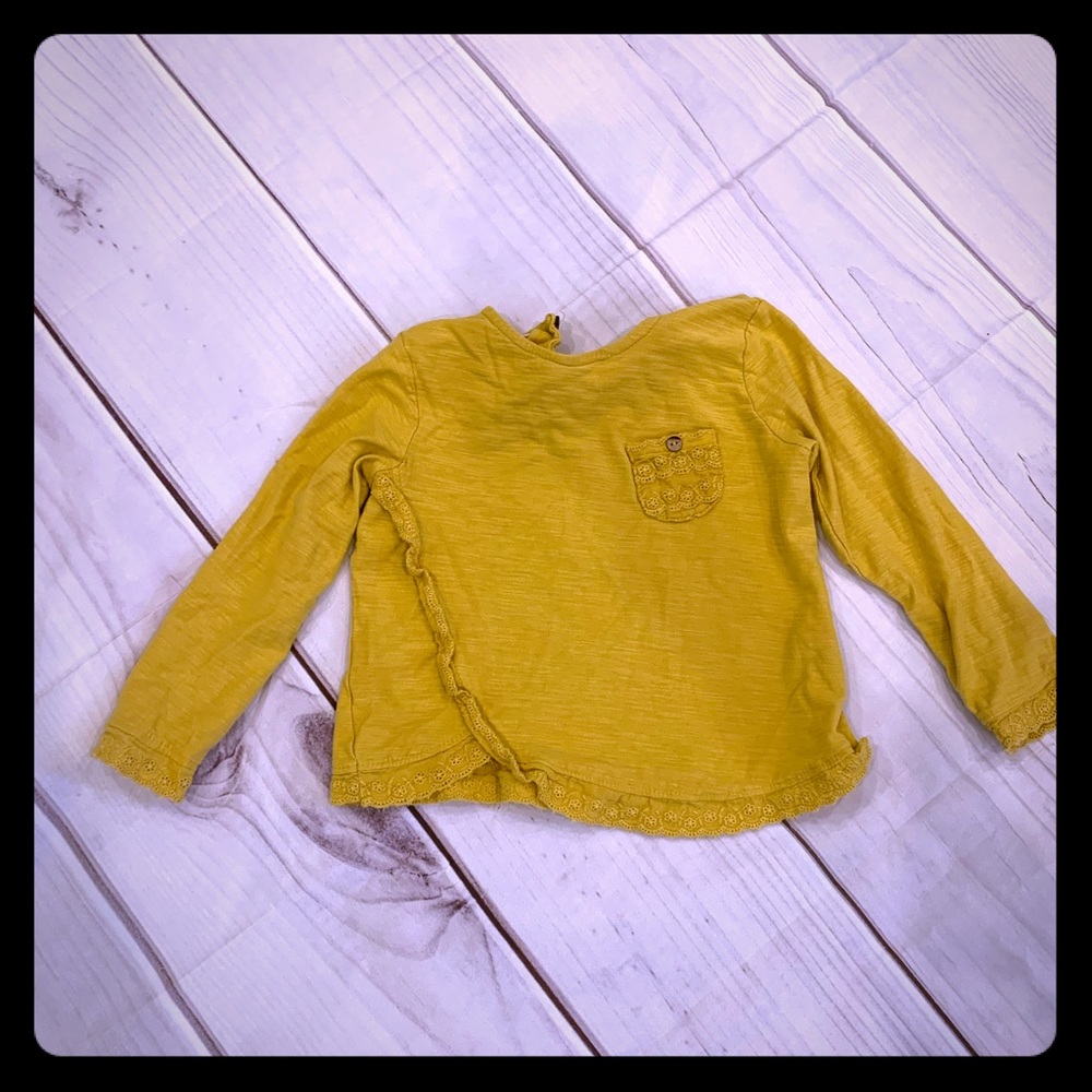 Zara baby girl mustard shirt size 2/3 years